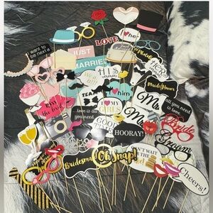Fun Wedding Photo Booth Props Set
